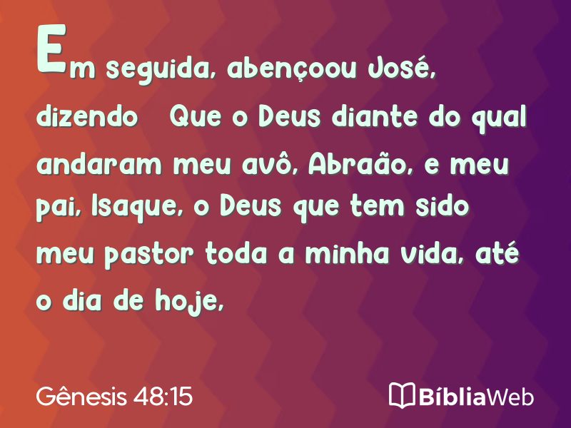 Gênesis 48:15 em imagem para compartilhar