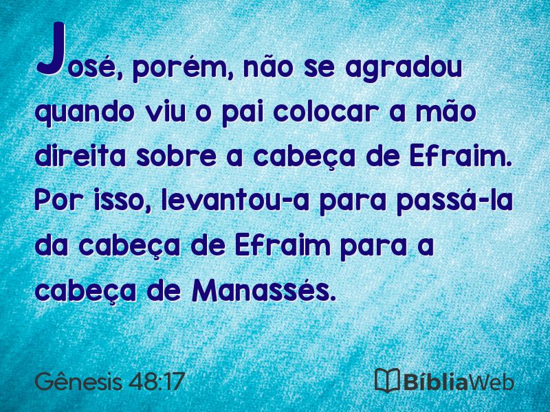 Gênesis 48:17 em imagem para compartilhar