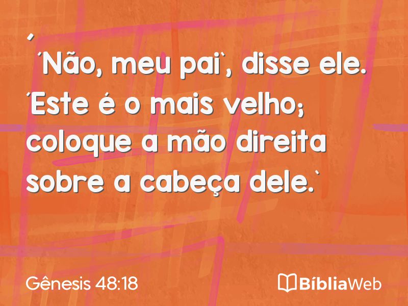 Gênesis 48:18 em imagem para compartilhar
