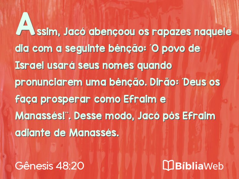Gênesis 48:20 em imagem para compartilhar