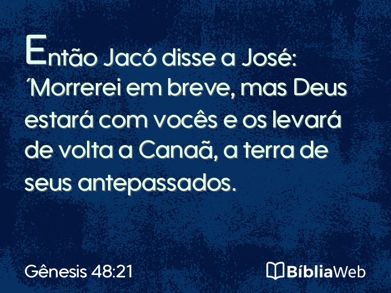 Gênesis 48:21 em imagem para compartilhar
