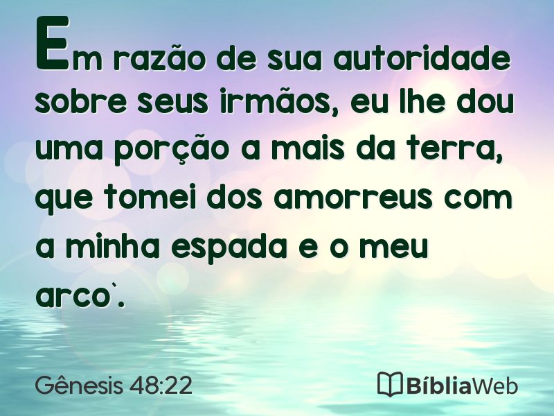 Gênesis 48:22 em imagem para compartilhar