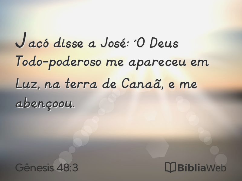 Gênesis 48:3 em imagem para compartilhar