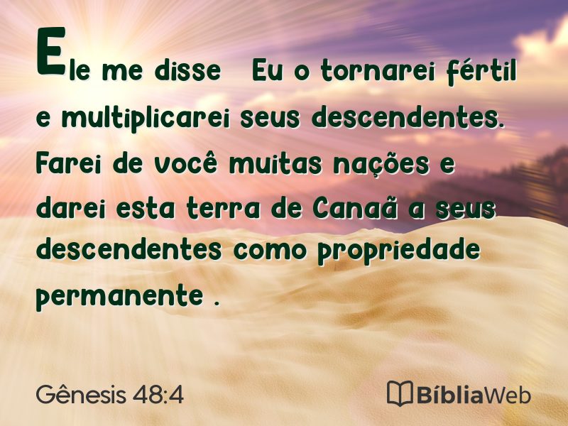 Gênesis 48:4 em imagem para compartilhar