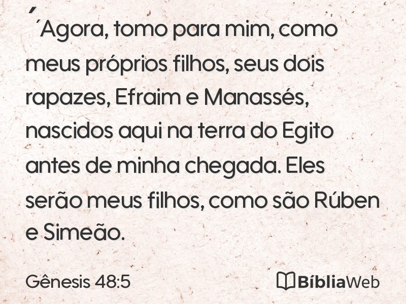 Gênesis 48:5 em imagem para compartilhar