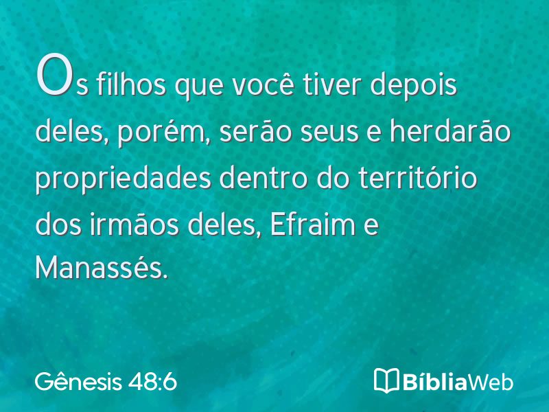 Gênesis 48:6 em imagem para compartilhar
