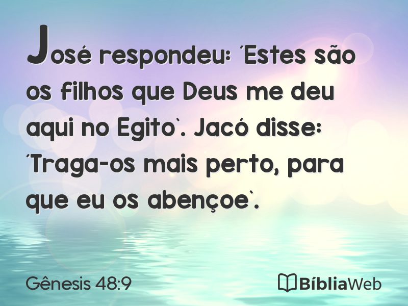 Gênesis 48:9 em imagem para compartilhar