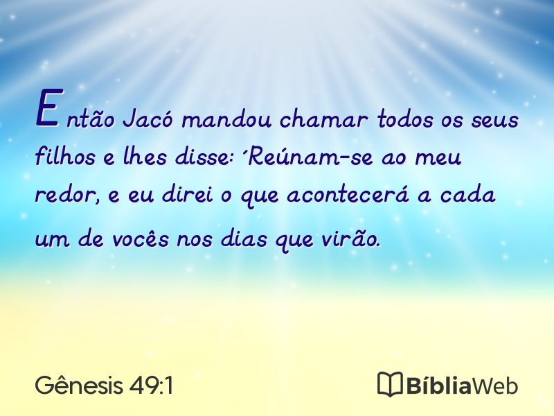 Gênesis 49:1 em imagem para compartilhar