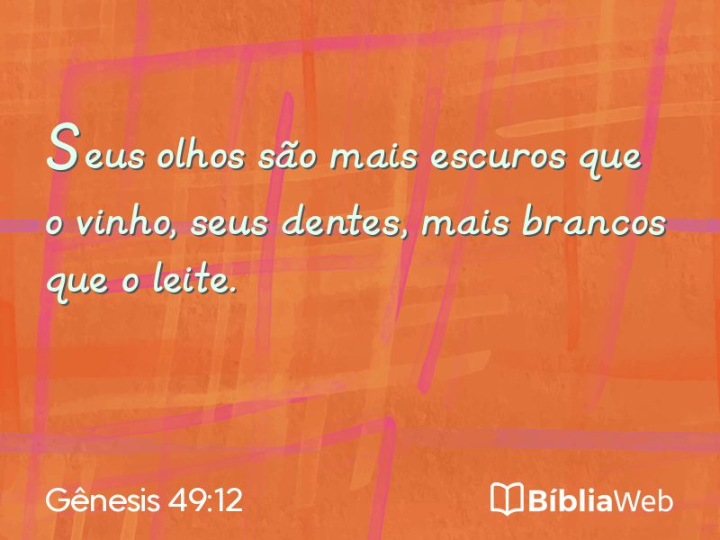 Gênesis 49:12 em imagem para compartilhar