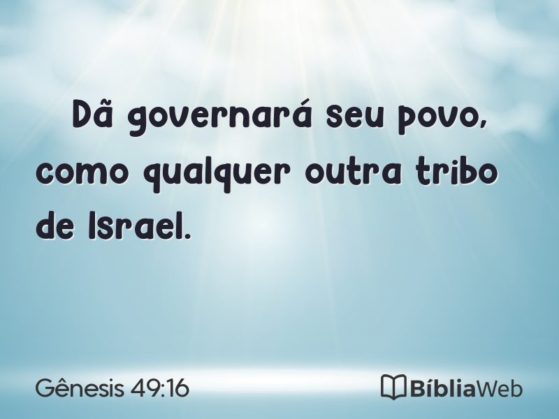 Gênesis 49:16 em imagem para compartilhar