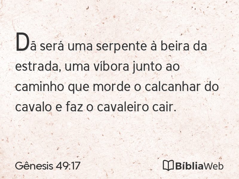 Gênesis 49:17 em imagem para compartilhar
