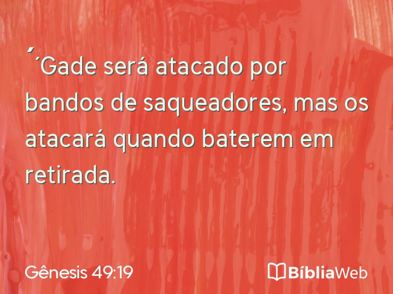 Gênesis 49:19 em imagem para compartilhar