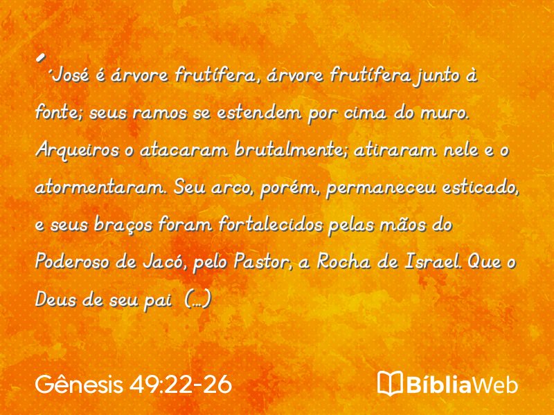 Gênesis 49:22-26 em imagem para compartilhar