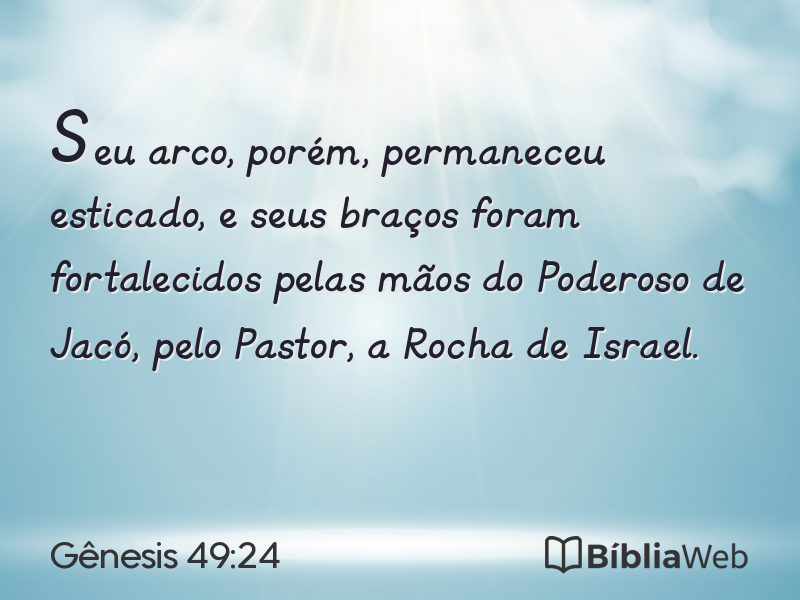 Gênesis 49:24 em imagem para compartilhar
