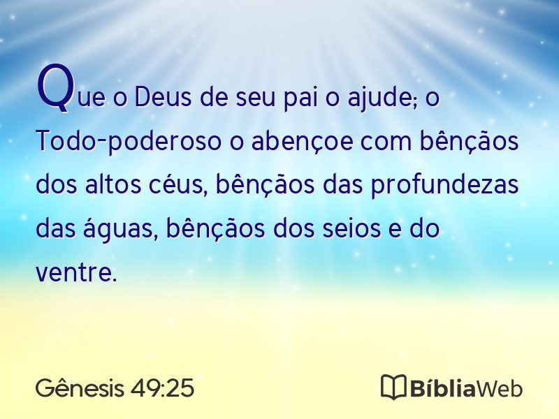 Gênesis 49:25 em imagem para compartilhar