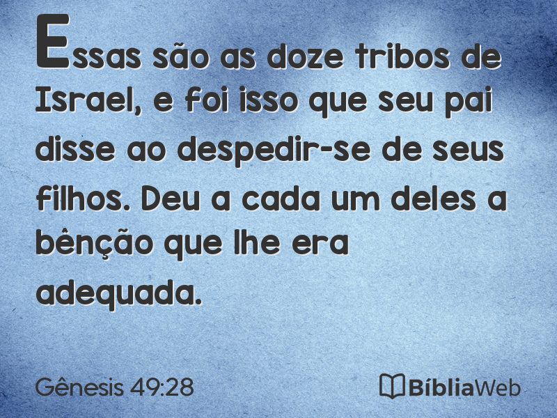 Gênesis 49:28 em imagem para compartilhar