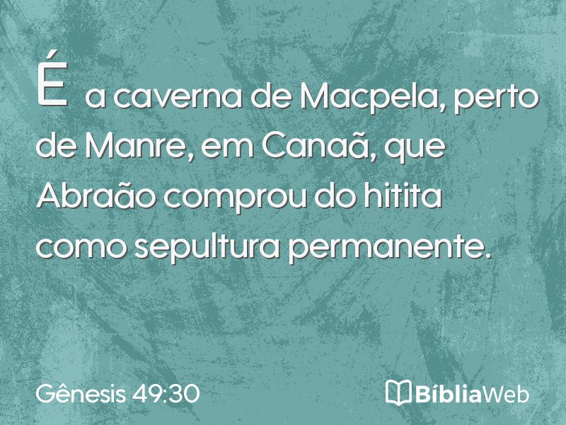 Gênesis 49:30 em imagem para compartilhar