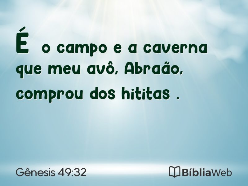 Gênesis 49:32 em imagem para compartilhar