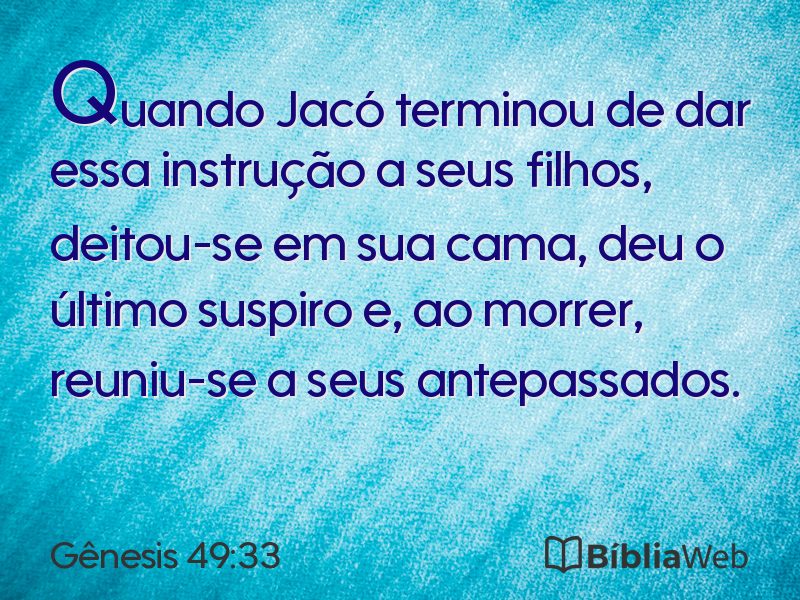 Gênesis 49:33 em imagem para compartilhar