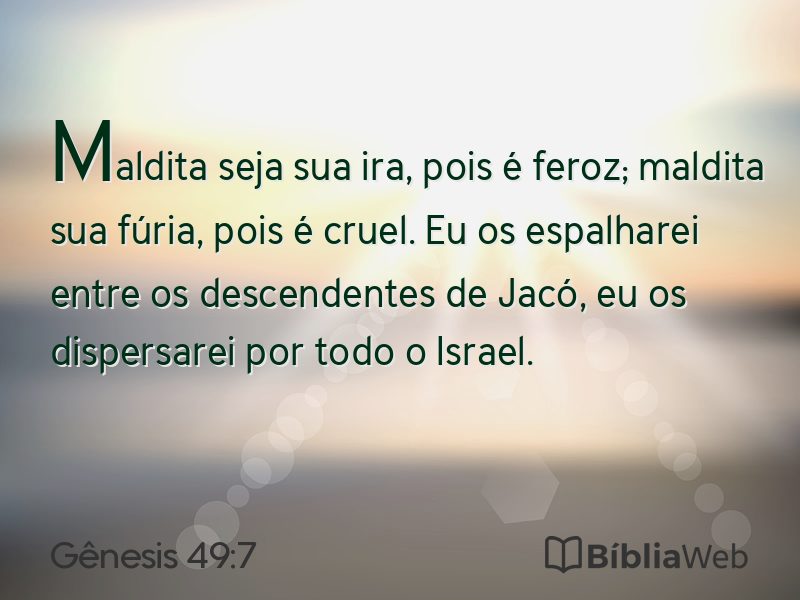 Gênesis 49:7 em imagem para compartilhar