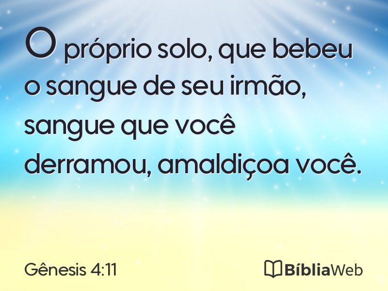 Gênesis 4:11 em imagem para compartilhar