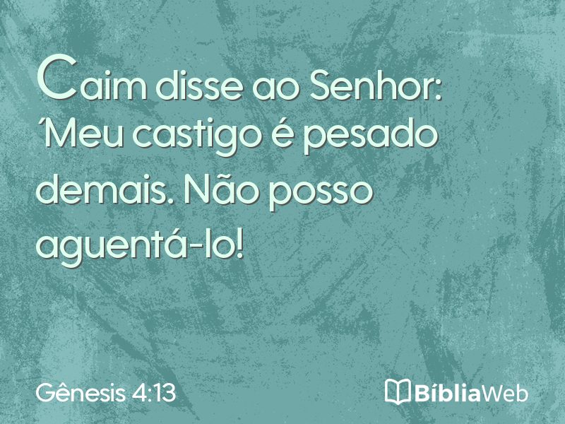 Gênesis 4:13 em imagem para compartilhar