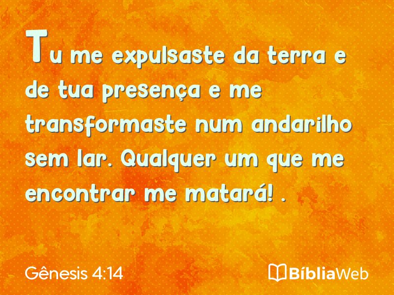 Gênesis 4:14 em imagem para compartilhar