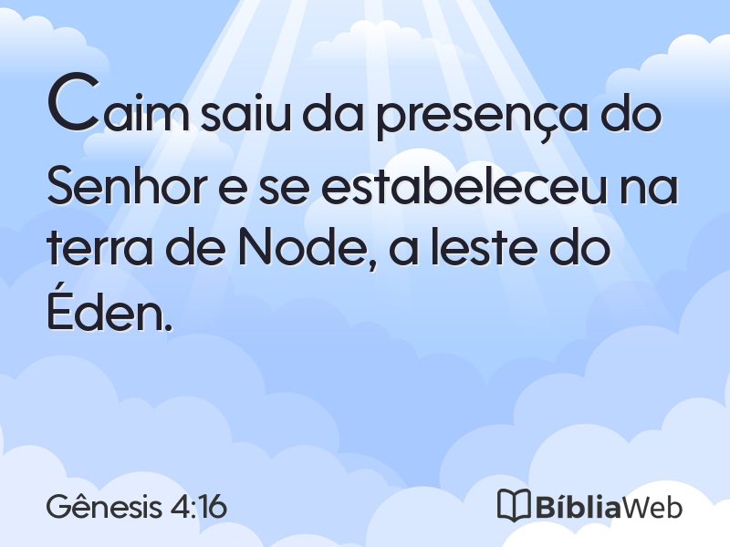 Gênesis 4:16 em imagem para compartilhar
