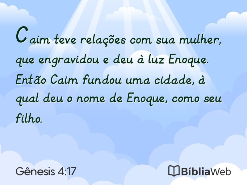 Gênesis 4:17 em imagem para compartilhar