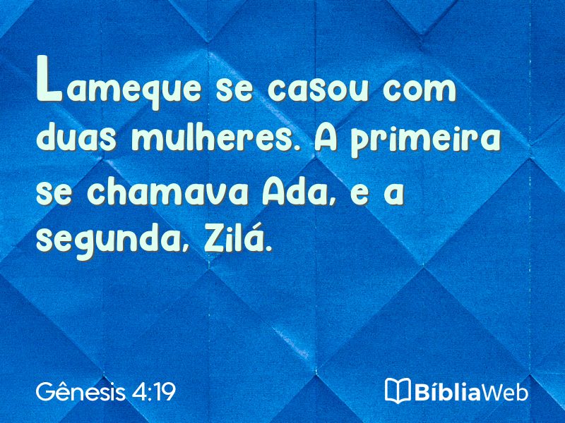Gênesis 4:19 em imagem para compartilhar