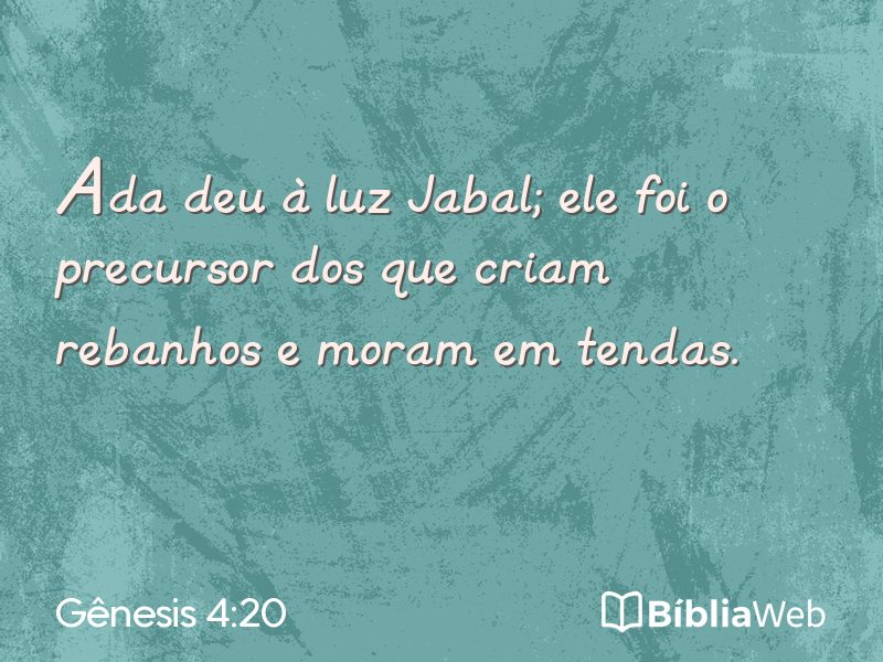 Gênesis 4:20 em imagem para compartilhar