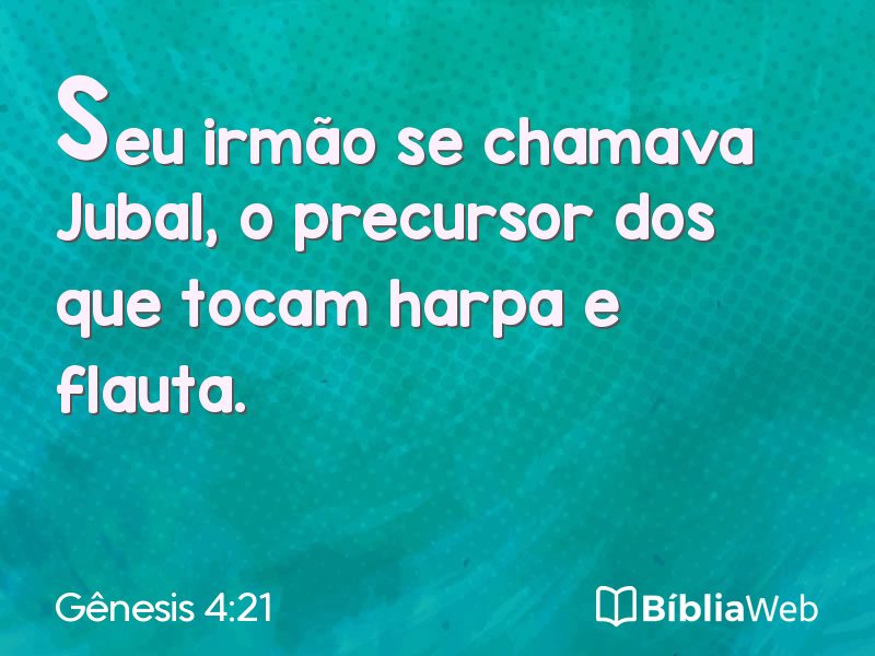 Gênesis 4:21 em imagem para compartilhar