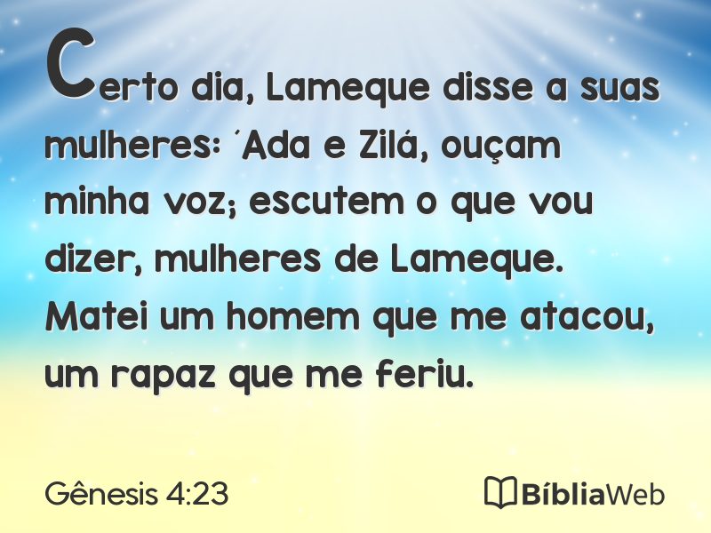 Gênesis 4:23 em imagem para compartilhar