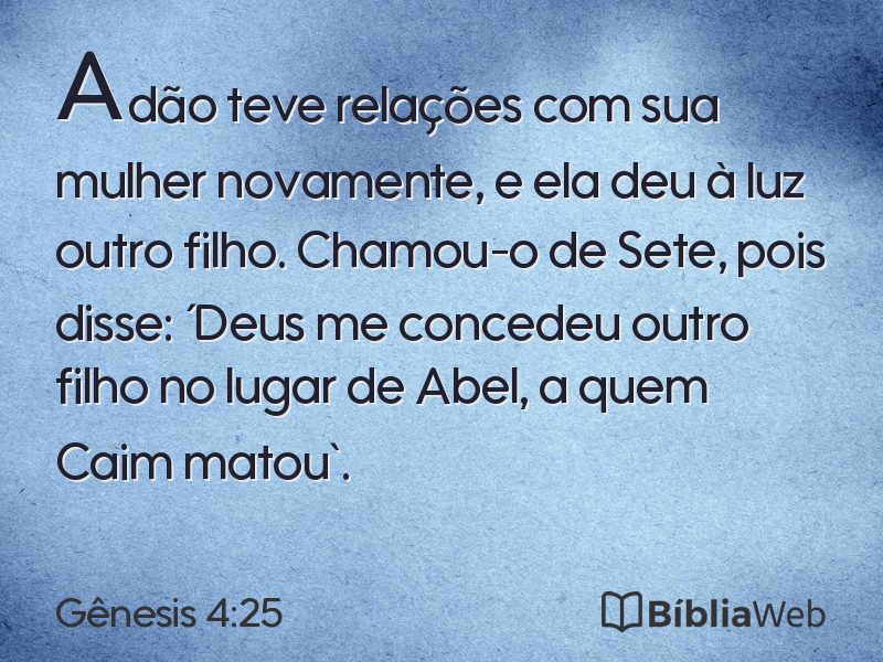 Gênesis 4:25 em imagem para compartilhar