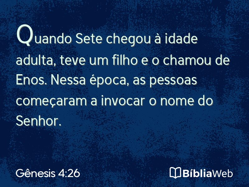 Gênesis 4:26 em imagem para compartilhar