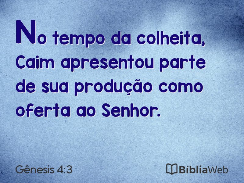 Gênesis 4:3 em imagem para compartilhar