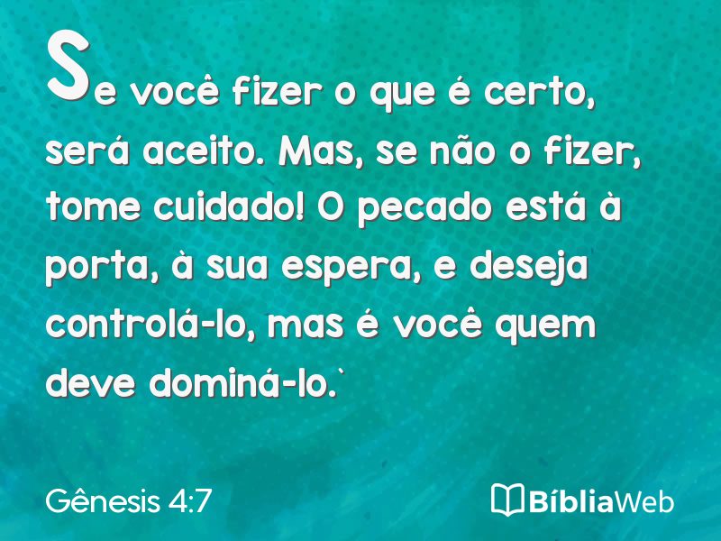 Gênesis 4:7 em imagem para compartilhar
