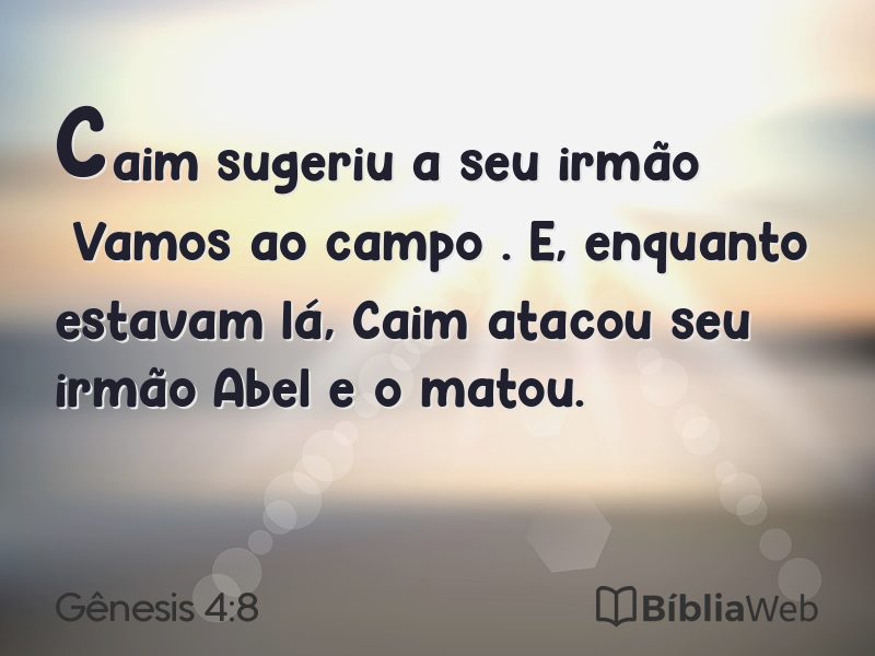 Gênesis 4:8 em imagem para compartilhar