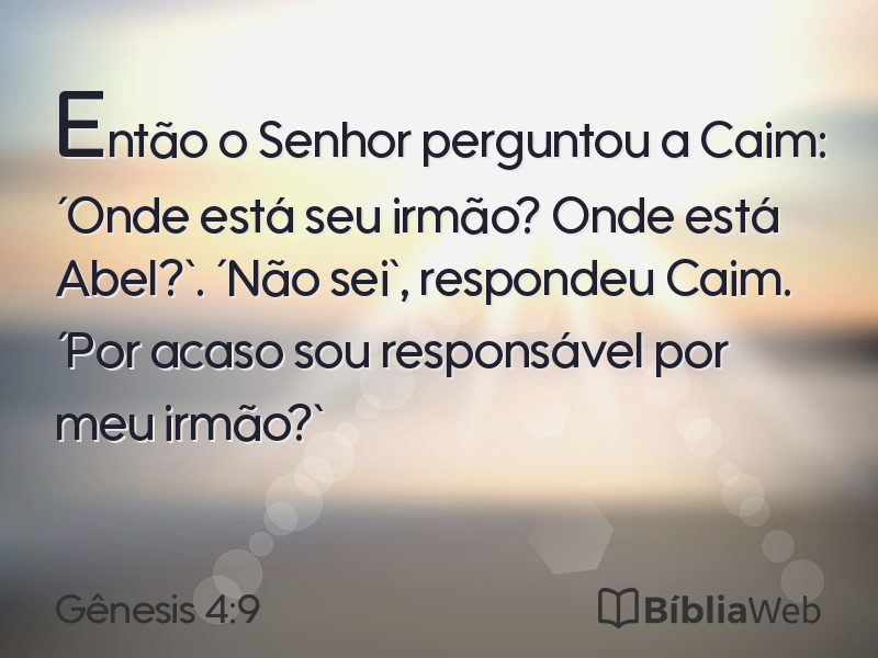Gênesis 4:9 em imagem para compartilhar