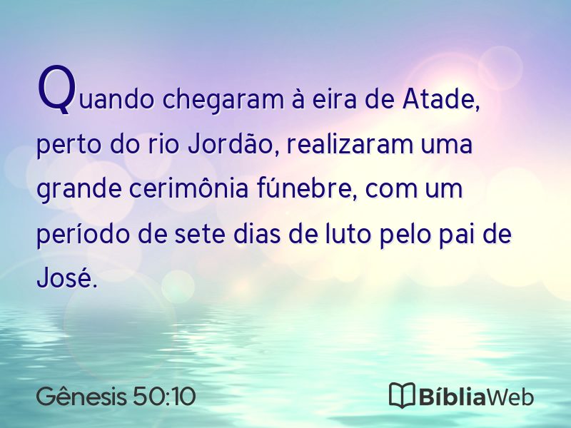 Gênesis 50:10 em imagem para compartilhar