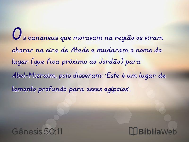 Gênesis 50:11 em imagem para compartilhar