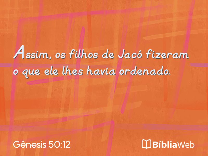 Gênesis 50:12 em imagem para compartilhar