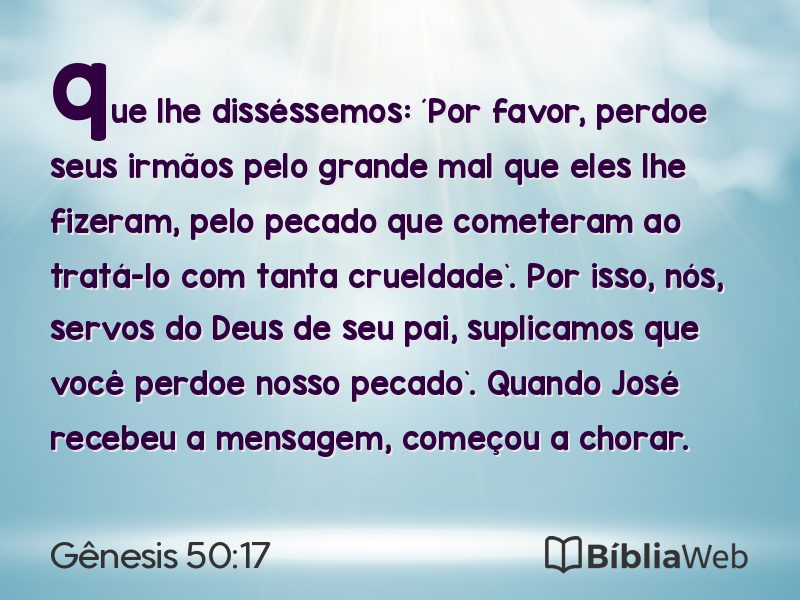 Gênesis 50:17 em imagem para compartilhar