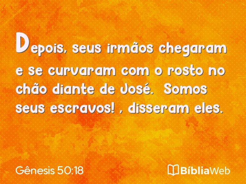 Gênesis 50:18 em imagem para compartilhar