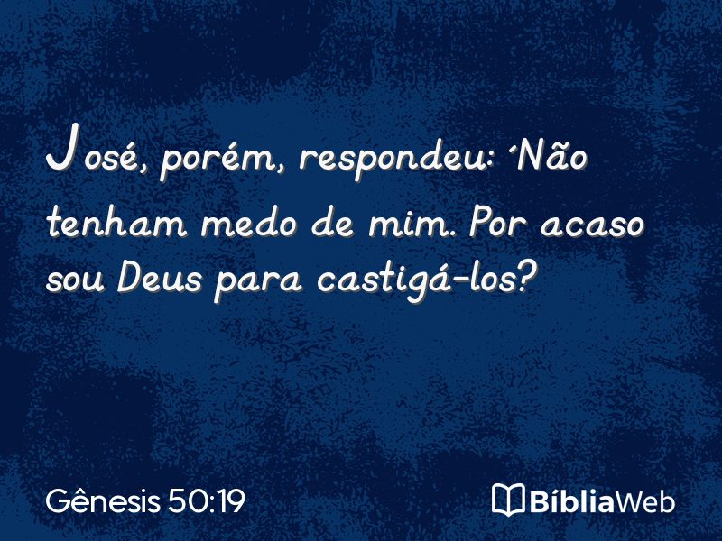 Gênesis 50:19 em imagem para compartilhar