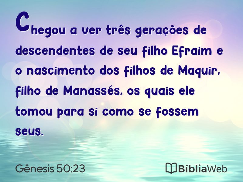 Gênesis 50:23 em imagem para compartilhar