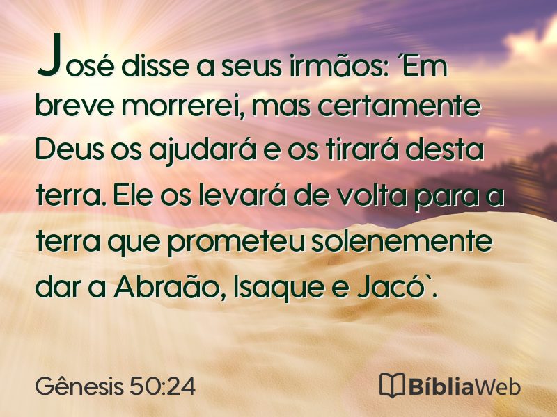 Gênesis 50:24 em imagem para compartilhar