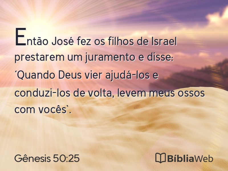 Gênesis 50:25 em imagem para compartilhar