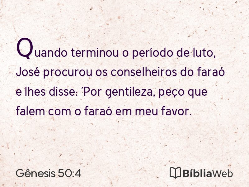 Gênesis 50:4 em imagem para compartilhar