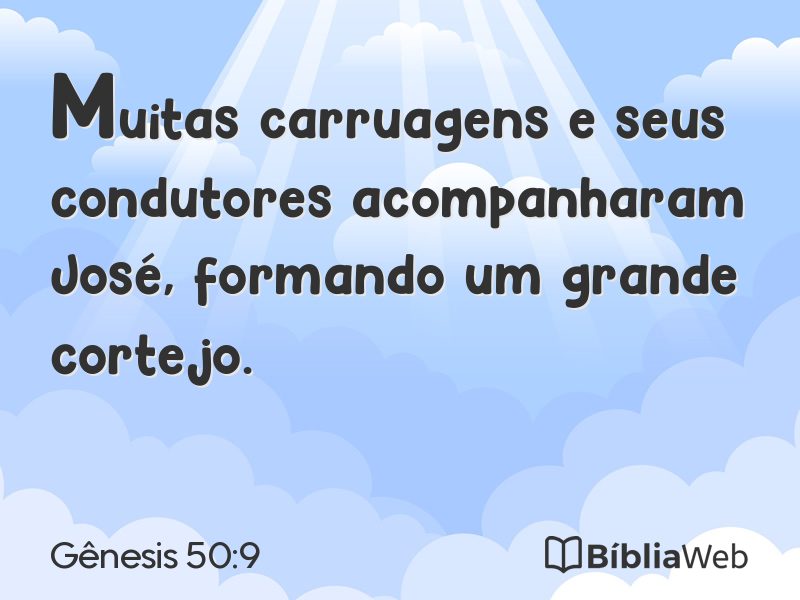 Gênesis 50:9 em imagem para compartilhar